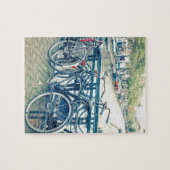 Kanaal en fietsen van Amsterdam Legpuzzel (Horizontaal)