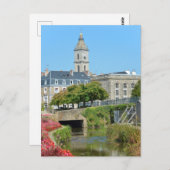Kanaal en kerk in Vannes in Frankrijk Briefkaart (Voorkant / Achterkant)
