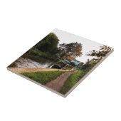 Kanaal en schuur, van hout tegeltje (Zijkant)