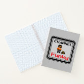 Kanaal Funky Pixel Art Spiraal Notebook Notitieboek (Binnen)