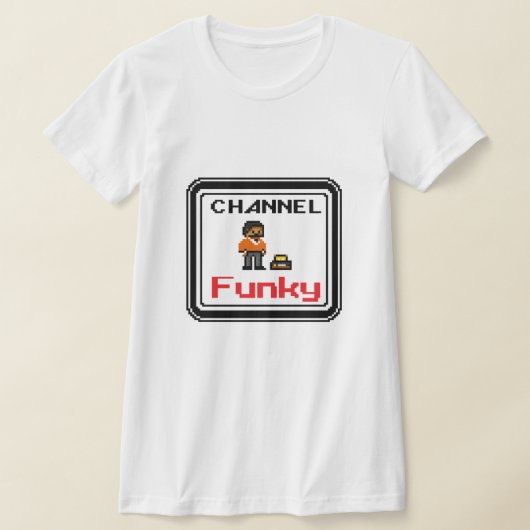 Kanaal Funky- Pixel Art T-shirt (Laagn)