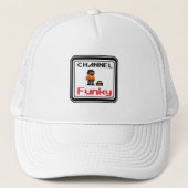 Kanaal Funky Pixel Art Trucker Pet (Voorkant)