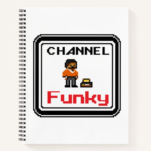 Kanaal Funky Pixel Spiral Notitieboek (Voorkant)