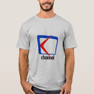"Kanaal Graphic T-Shirt met Blauw en Rood Ontwerp"