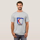 "Kanaal Graphic T-Shirt met Blauw en Rood Ontwerp" (Voorkant volledig)