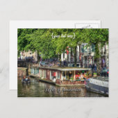 Kanaal Houseboot, Sights of Amsterdam Briefkaart (Voorkant / Achterkant)