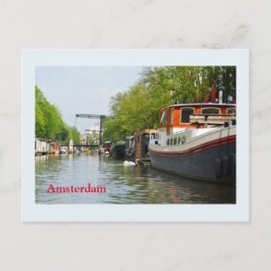 Kanaal in Amsterdam Briefkaart