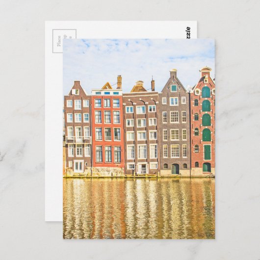 Kanaal in Amsterdam Briefkaart (Voorkant / Achterkant)