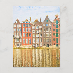 Kanaal in Amsterdam Briefkaart
