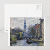 Kanaal in Amsterdam door Claude Monet Briefkaart (Voorkant / Achterkant)