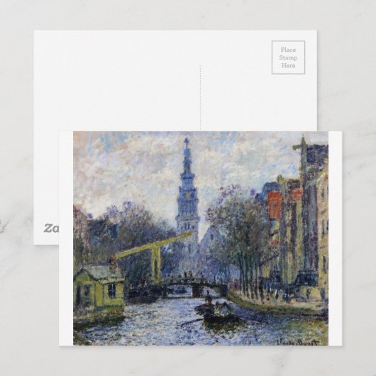 Kanaal in Amsterdam door Claude Monet Briefkaart (Voorkant / Achterkant)