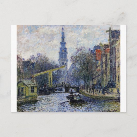 Kanaal in Amsterdam door Claude Monet Briefkaart (Voorkant)