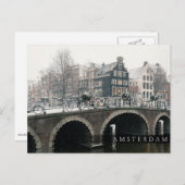 Kanaal in Amsterdam in de winter Briefkaart (Voorkant / Achterkant)