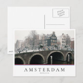Kanaal in Amsterdam in de winter Briefkaart (Voorkant / Achterkant)