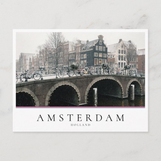 Kanaal in Amsterdam in de winter Briefkaart (Voorkant)