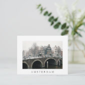 Kanaal in Amsterdam in de winter Briefkaart (Staand voorkant)