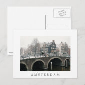 Kanaal in Amsterdam in de winter Briefkaart (Voorkant / Achterkant)
