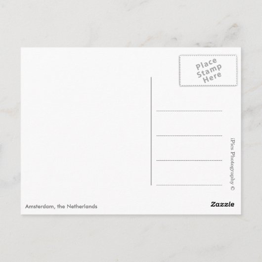 Kanaal in Amsterdam in de winter Briefkaart (Achterkant)