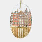 Kanaal in Amsterdam Keramisch Ornament (Links)