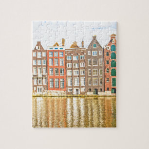 Kanaal in Amsterdam Legpuzzel