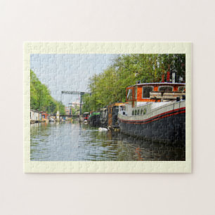 Kanaal in Amsterdam Legpuzzel