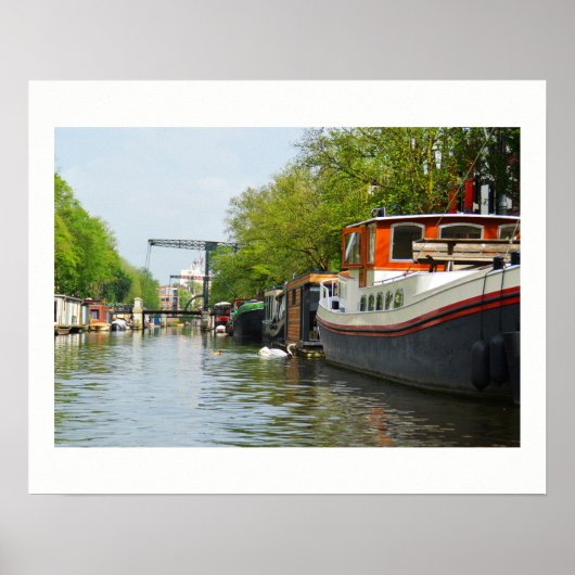 Kanaal in Amsterdam Poster (Voorkant)