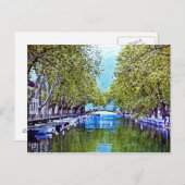 Kanaal in Annecy Frankrijk Briefkaart (Voorkant / Achterkant)