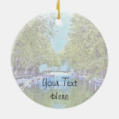 Kanaal in Annecy Frankrijk Keramisch Ornament (Achterkant)