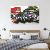 Kanaal in Bangkok Thailand Canvas Afdruk (Insitu (Slaapkamer))