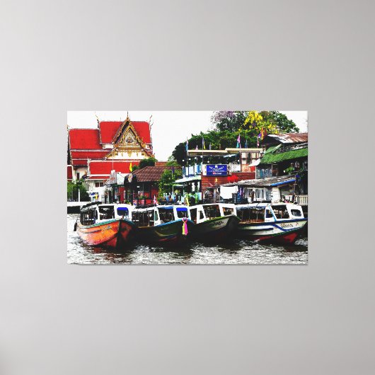Kanaal in Bangkok Thailand Canvas Afdruk (Voorkant)