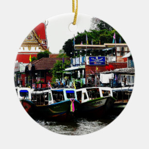 Kanaal in Bangkok Thailand Keramisch Ornament