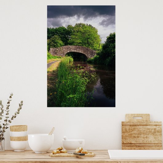 Kanaal in Brecon, Wales, drukkerij Poster (Keuken)