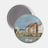 Kanaal in Brugge, België Magneet (Voorkant / Achterkant)
