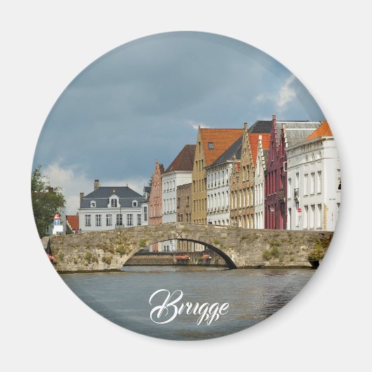 Kanaal in Brugge, België Magneet (Voorkant)