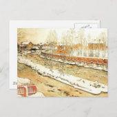 Kanaal in de sneeuw briefkaart (Voorkant / Achterkant)