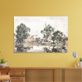 Kanaal in Den Haag, 1868 Canvas Afdruk (Insitu (Woonkamer))