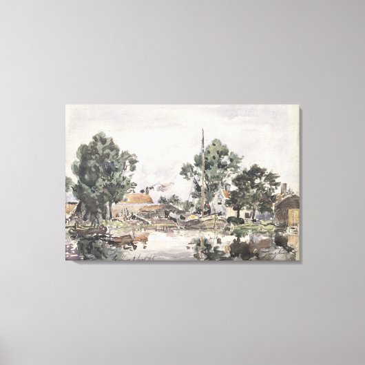 Kanaal in Den Haag, 1868 Canvas Afdruk (Voorkant)
