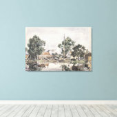 Kanaal in Den Haag, 1868 Canvas Afdruk (Insitu (Houten vloer))