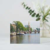 Kanaal in het centrum van Amsterdam Briefkaart (Staand voorkant)