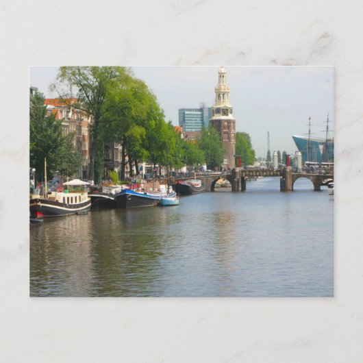 Kanaal in het centrum van Amsterdam Briefkaart (Voorkant)