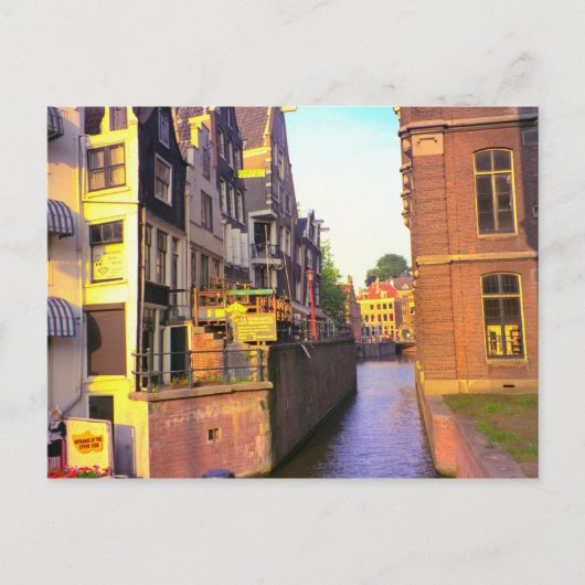 Kanaal in het oude Amsterdam Briefkaart (Voorkant)