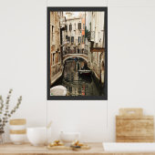 Kanaal in het poster van Venetië (Keuken)