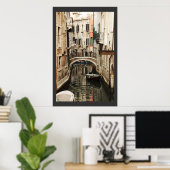 Kanaal in het poster van Venetië (Thuiskantoor)
