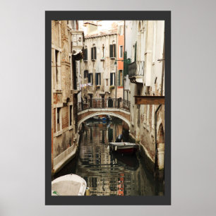 Kanaal in het poster van Venetië