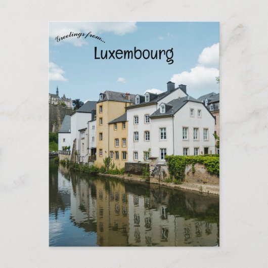 Kanaal in Luxemburg Briefkaart (Voorkant)