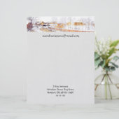 Kanaal in Snow Timber Chute Gepersonaliseerd Briefhoofd (Staand voorkant)