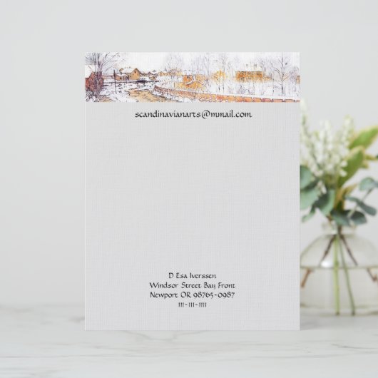 Kanaal in Snow Timber Chute Gepersonaliseerd Briefhoofd (Staand voorkant)