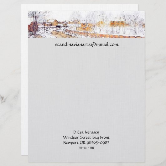 Kanaal in Snow Timber Chute Gepersonaliseerd Briefhoofd (Voorkant / Achterkant)