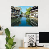 kanaal in Straatsburg Frankrijk Poster (Thuiskantoor)