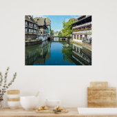 kanaal in Straatsburg Frankrijk Poster (Keuken)